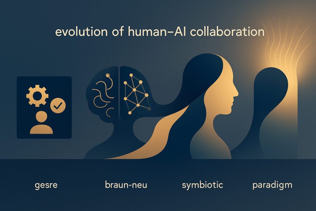 生成AIとの共創における4つの価値層を表現した概念図