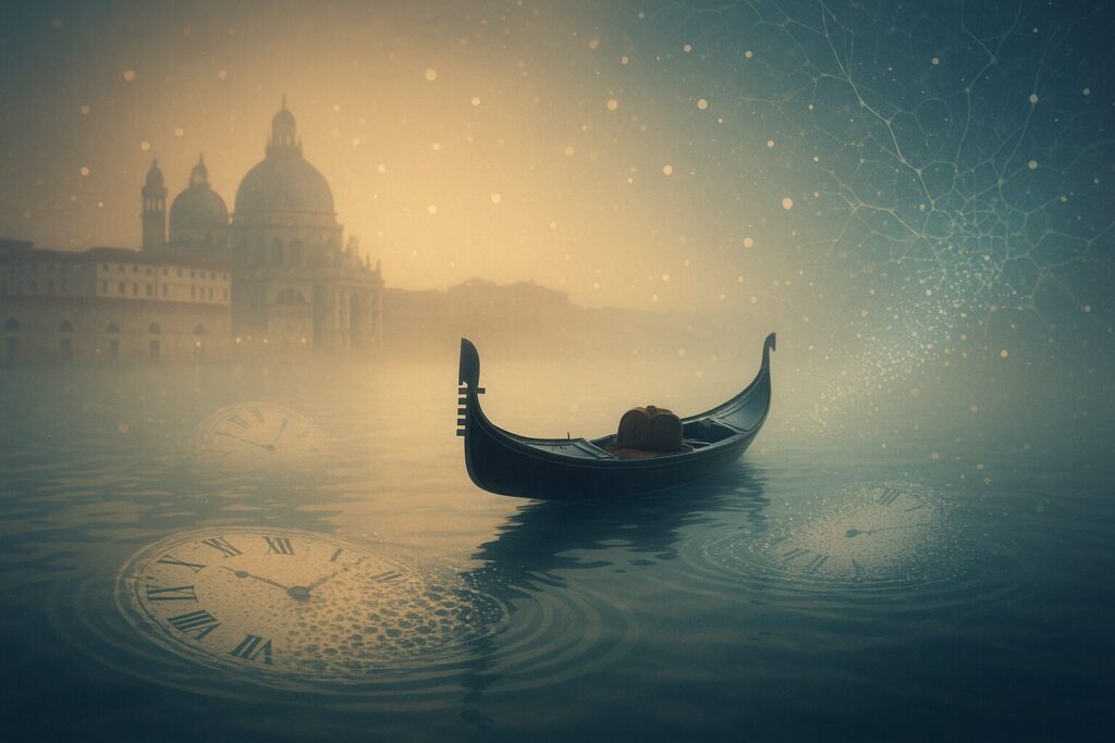 Time Floating - 生成AIの時間体験論の概念図